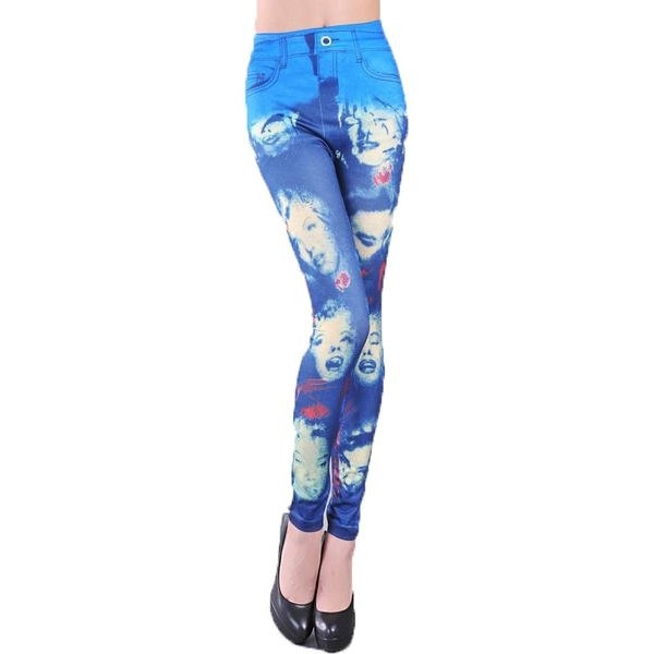 Marilyn Monroe Leggings Blå Blå one size