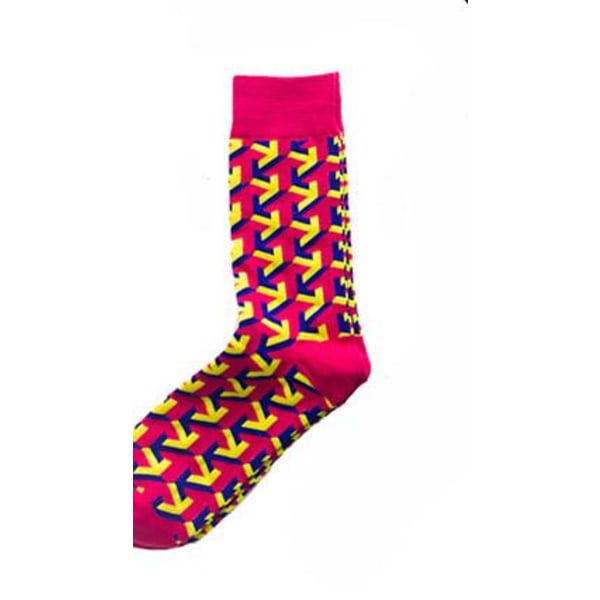 Trendiga Färgglada mönstrade strumpor sockar Multicolor one size