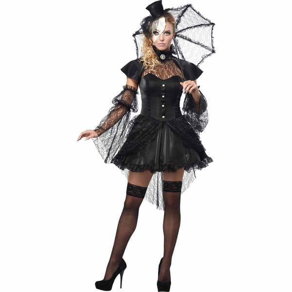 Viktoriansk Docka Maskeraddräkt Halloween Black M