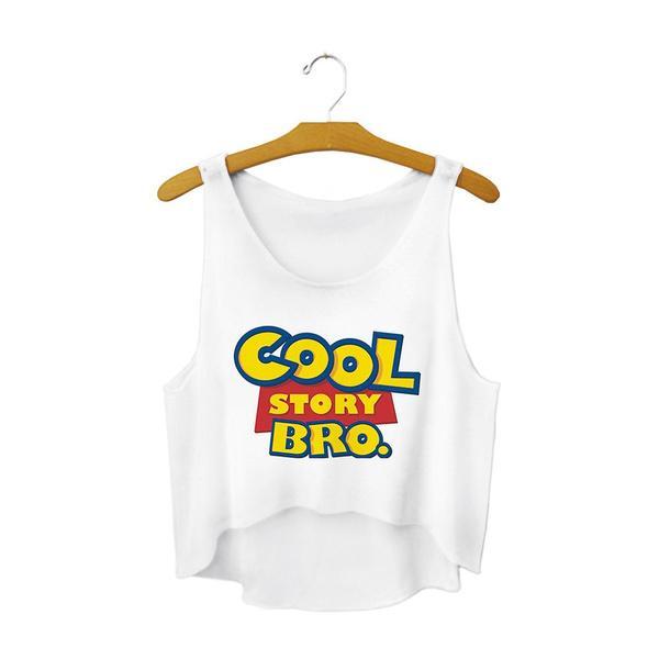 Gul Cool Story Bro Letter Crop topp White S