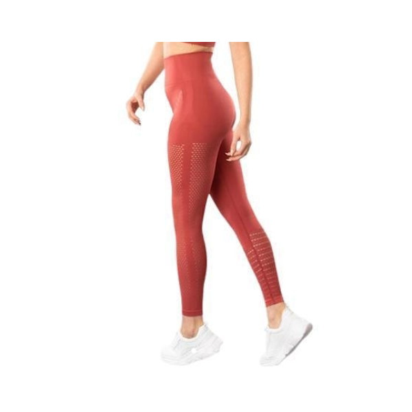 Röda Seamless Tights Leggings Mesh Röd M