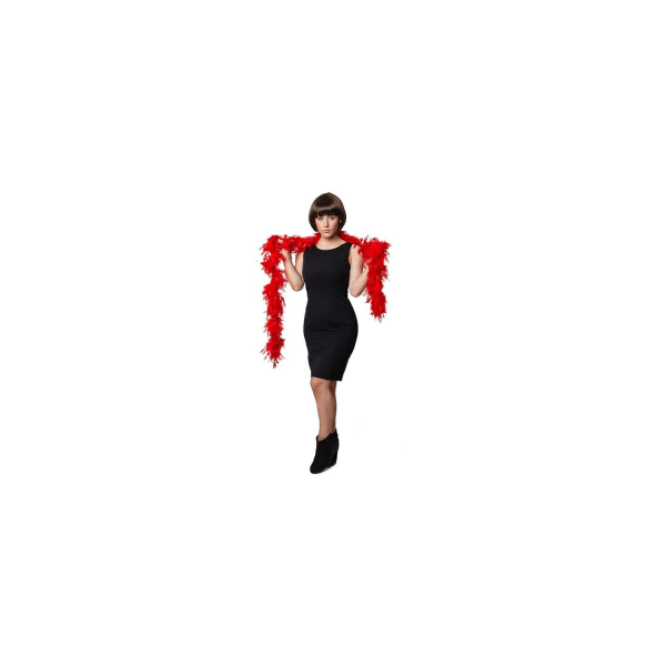 Feather Boa Red Masked Halloween Red one size