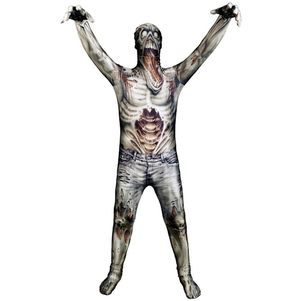 Morphsuit Monster Zombie Maskeraddräkt Halloween multifärg M