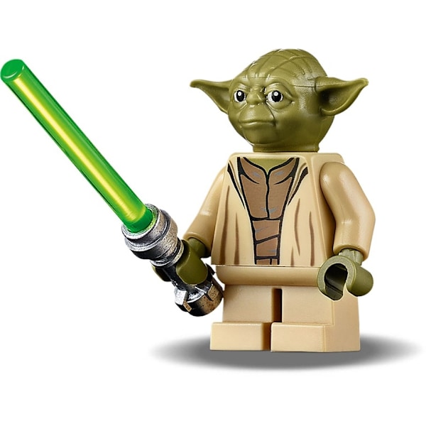LEGO Star Wars 75255 Yoda, byggsats, minifigur, ljussabel, med displaystativ multifärg one size