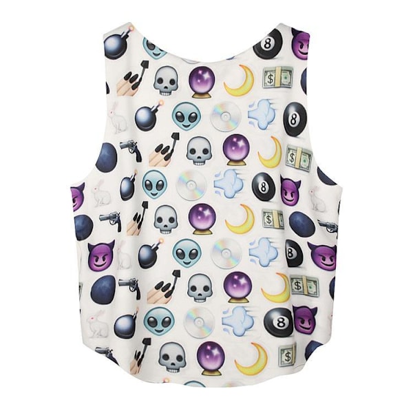 Emoji Crop Top MultiColor S