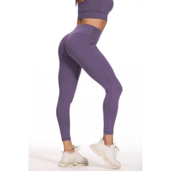 Leggings med hög midja Lila Purple M