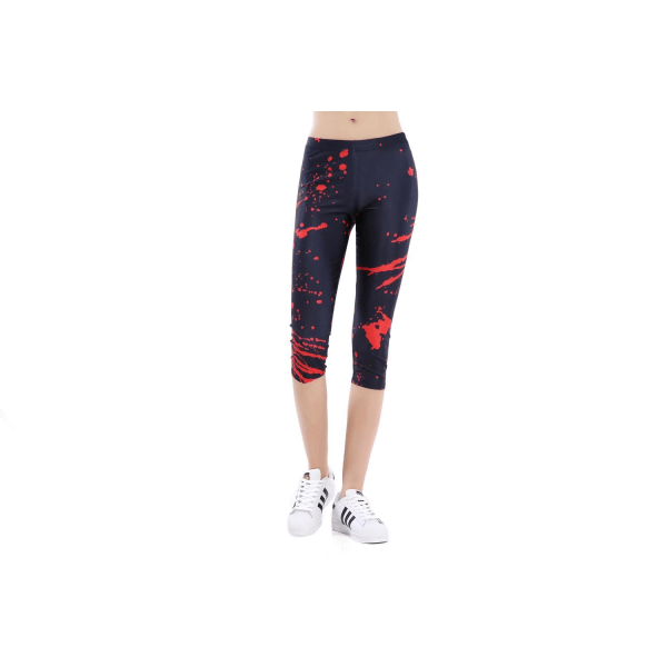 Capri rød farve splatter Black S