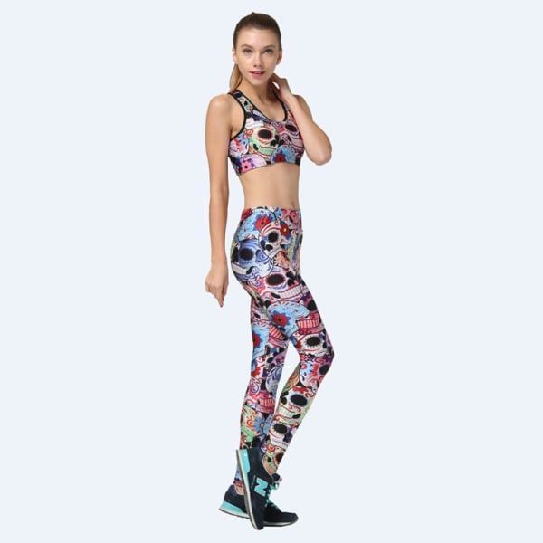 Mönstrade Träningsleggings MultiColor S