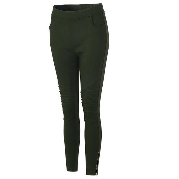 Komfortable Arme Green Stretchy bukser med lommer og mønstrede ben Green XS