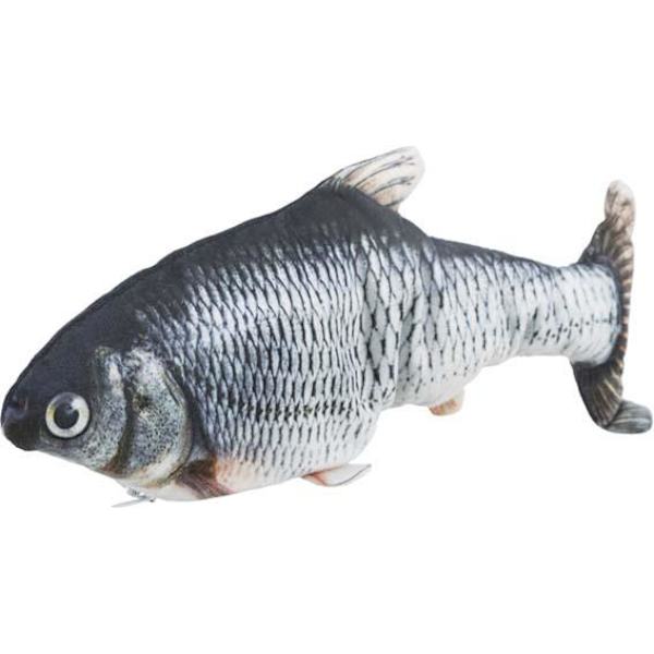Interaktiv Katt Hund Aktivitets Leksak Sprattlande fisk Silver one size