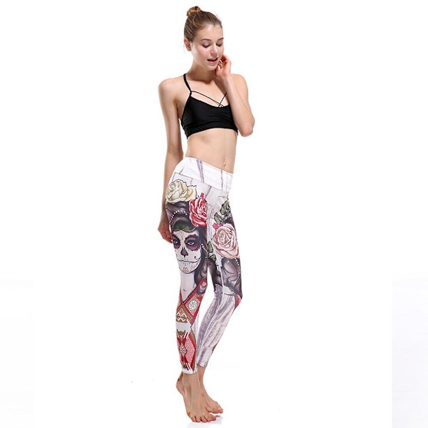 Tatto Woman and Rose Yoga Leggings MultiColor XXXL