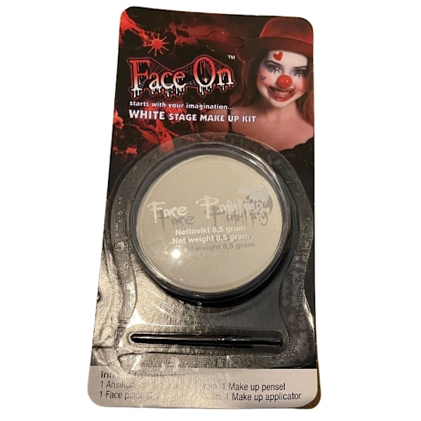 FaceOn Ansiktsfärg Vit Halloween Maskeradsmink White one size