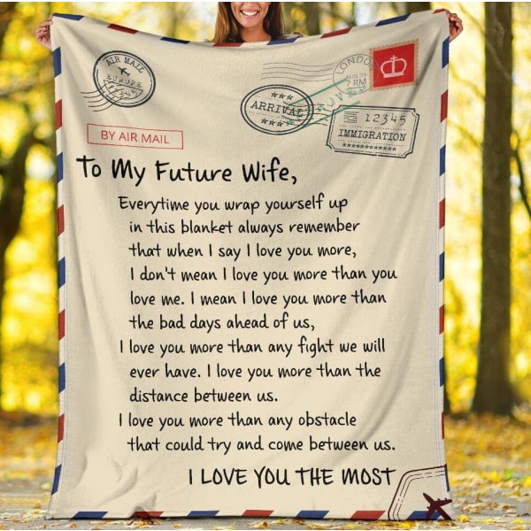 Plush Filt Pläd To My Future Wife multifärg one size
