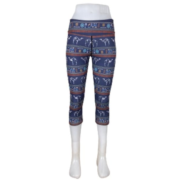 Mönstrade Paisley Capri Leggings Multicolor M