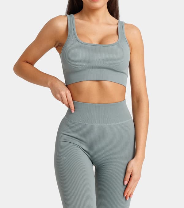 YogatightsTräningstights Ribbade Tights Grön M