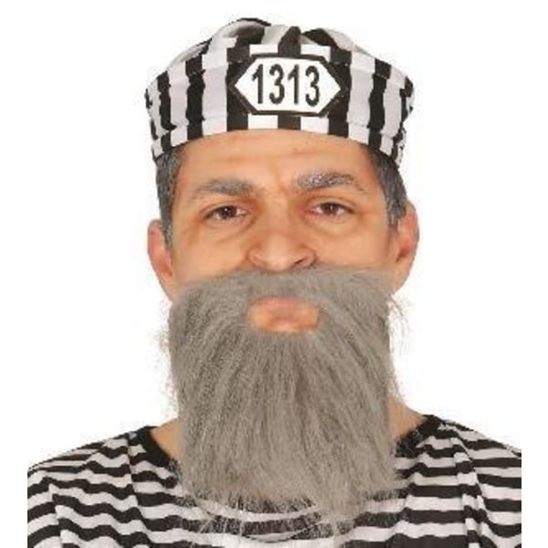 Fånge hatt maskeradkläder Halloween Black one size