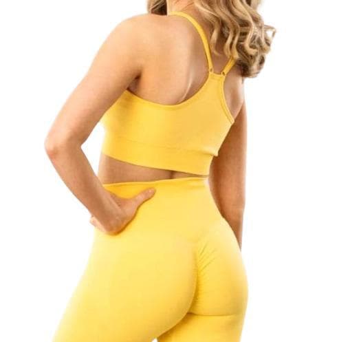 Seamless Sport BH Topp Gul Gymshout Yellow M