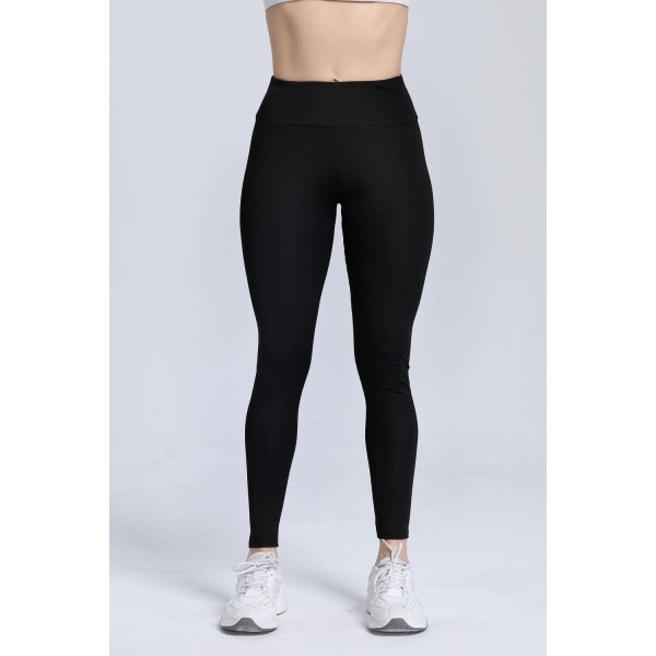 Svarta Leggings med Fickor Svart L