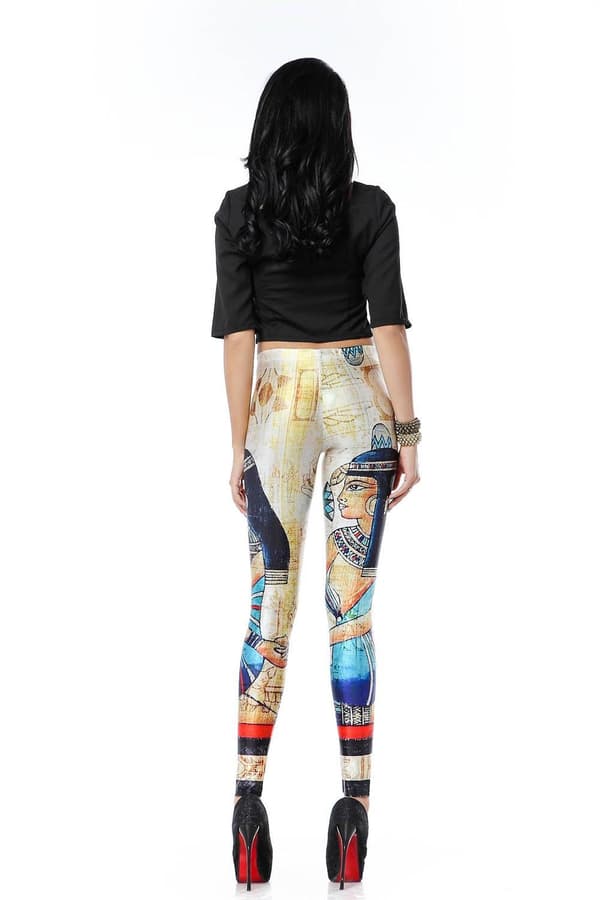 Mönstrade Leggings i fina färger Small Multicolor S