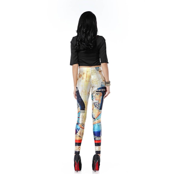 Mönstrade Leggings i fina färger Small multifärg S