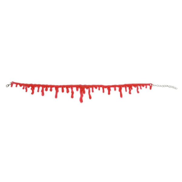 Halloween bloddroppande halsband blodvampyr vampyrhalsband Röd one size