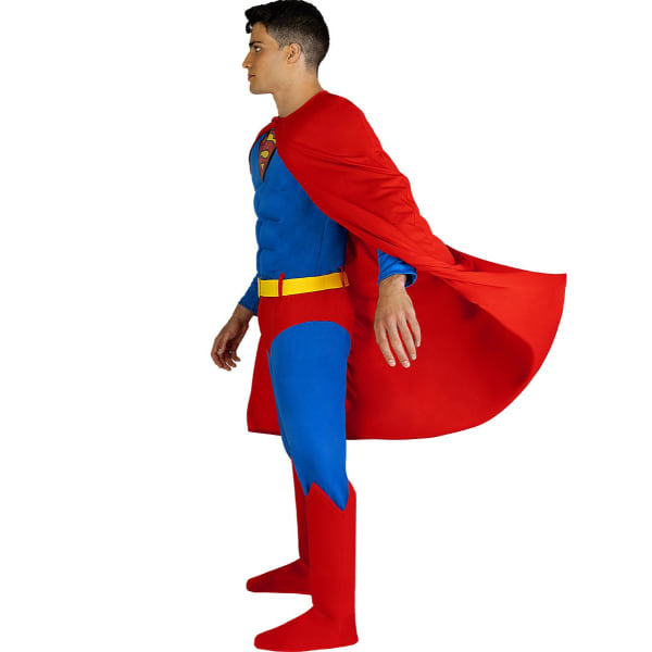 Superman med Ljus och Muskler Maskeraddräkt Multicolor M