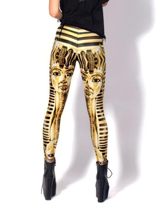Leggings med vackert mönster multifärg M
