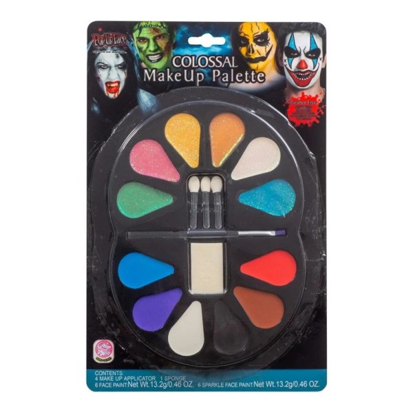 FaceOn 12 färgers Sminkpalett Ansiktsfärg Sminkset Multicolor one size