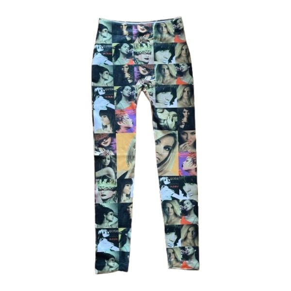 Färgglada Mönstrade Leggings med Kändisar Multicolor One Size