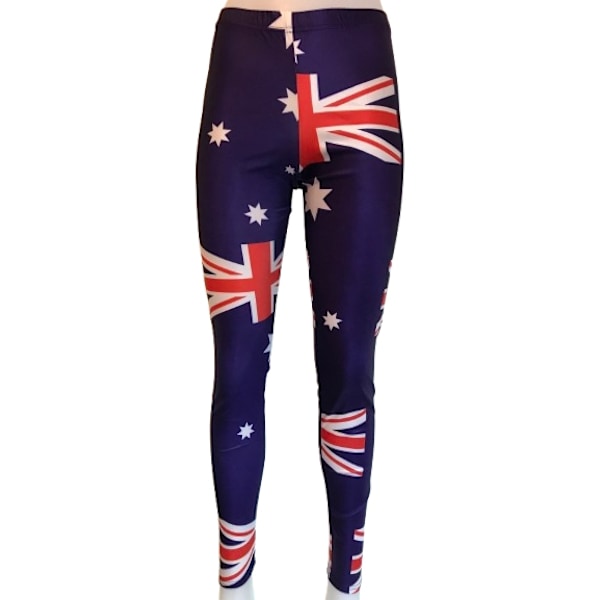 Mönstrade leggings med flagga multifärg L