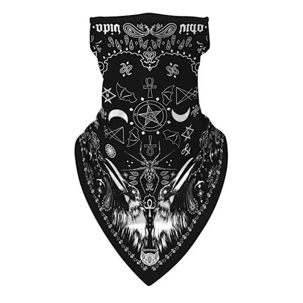 Ansiktsscarf Bandana Baklava Multifunktionsscarfs Tvättbar Black one size