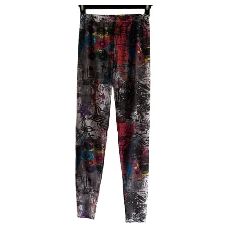 Tattoo Mönstrade Leggings Mjuka Stretch multifärg one size