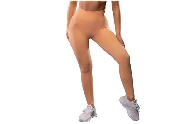 Orange Leggings med hög midja Orange L