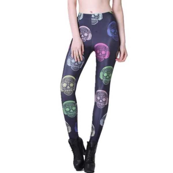 Dödskalle med Hörlurar Leggings Multicolor L