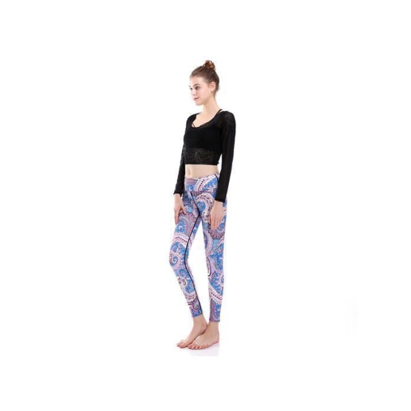 Pastel Paisley Yoga Leggings MultiColor XL