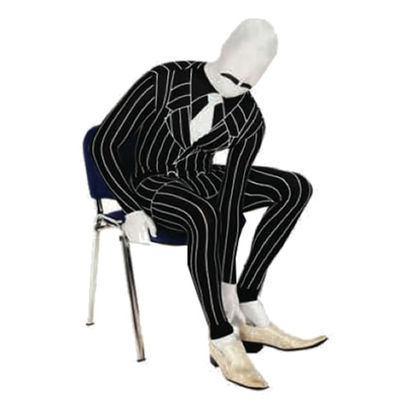 Morphsuit Gangster Maskeraddräkt MaskeradkläderHalloween Svart M