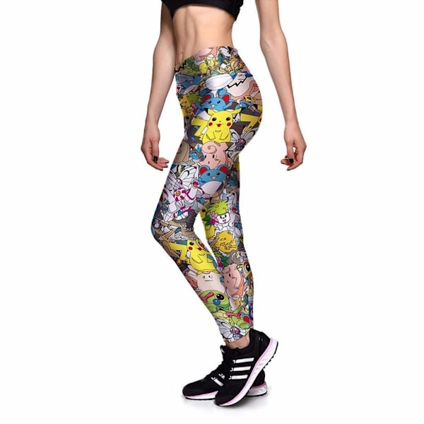Mönstrade Färgglada Yoga Leggings 3XL Multicolor