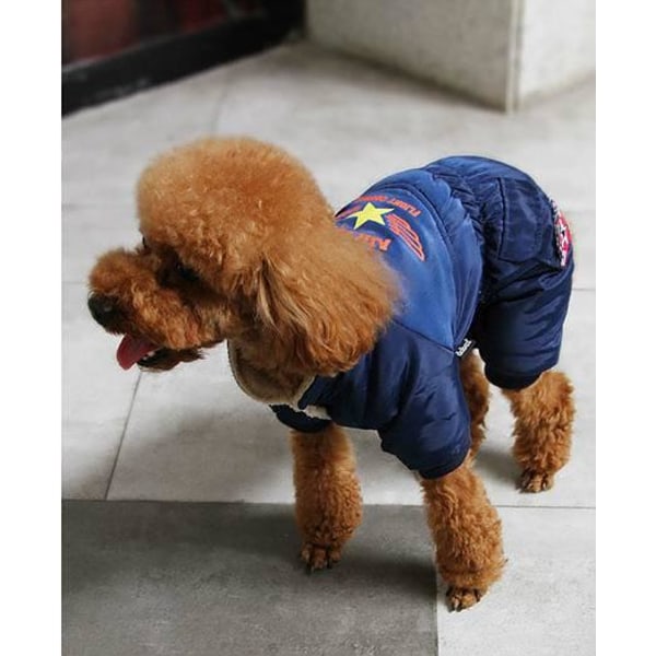 Air Force HundOverall Navy Hundkläder Hundvinteroverall til hund Blue M