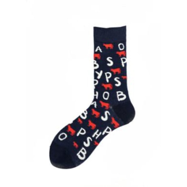 Färgglada mönstrade strumpor sockar Multicolor one size