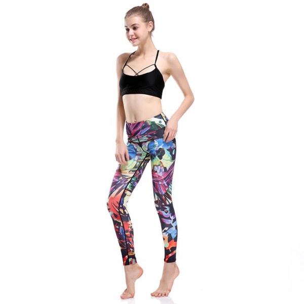 Mönstrade Yoga Leggings MultiColor XL