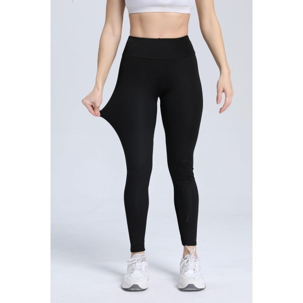 Svarta Leggings med Fickor Black L