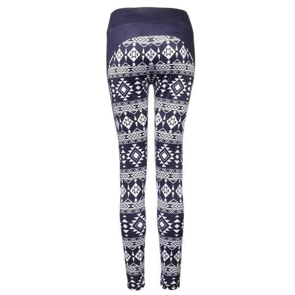 Sorte mønstrede yogaleggings Black L