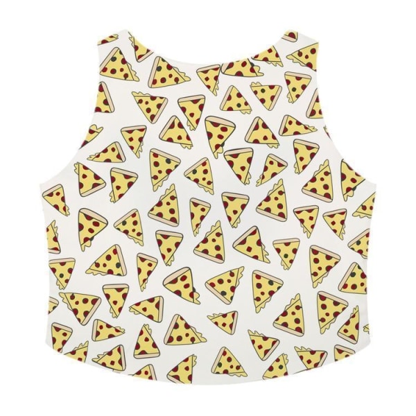 Allt jag bryr om är Pizza Crop Topp Vit L