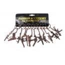 Nyckelring med  minivapen 5-8 cm Brons one size