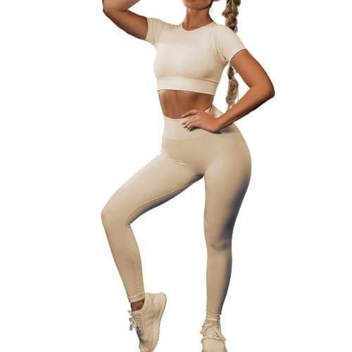 Vit Leggings med hög midja White S
