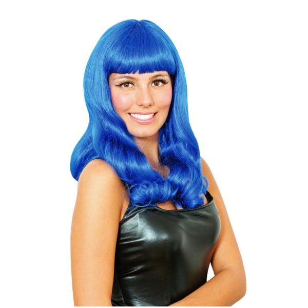 Blue Wig Katy Masquerade Blue one size