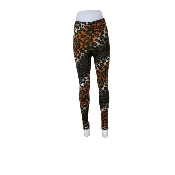 Mjuka Leopard Leggings O/S multifärg one size