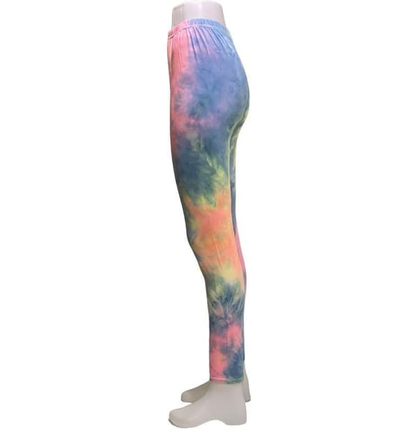 Färgglada Mönstrade Leggings Rosa one size