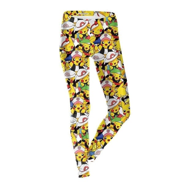 Gula leggings med mönster Gul M