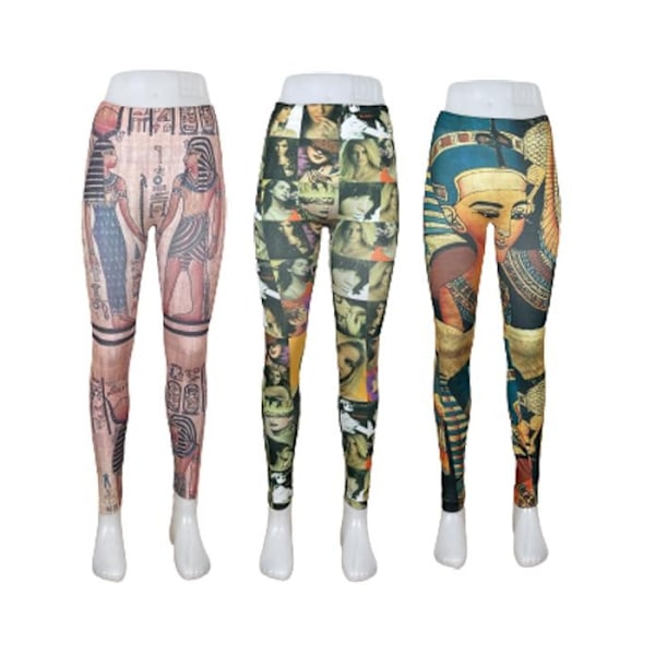 Sömlösa Mönstrade Leggings 3-pack Multicolor one size